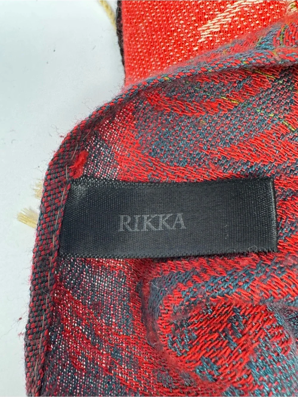 RIKKA Multicolor Patchwork Scarf Wrap Celestial Moons Stars Roses Fringe